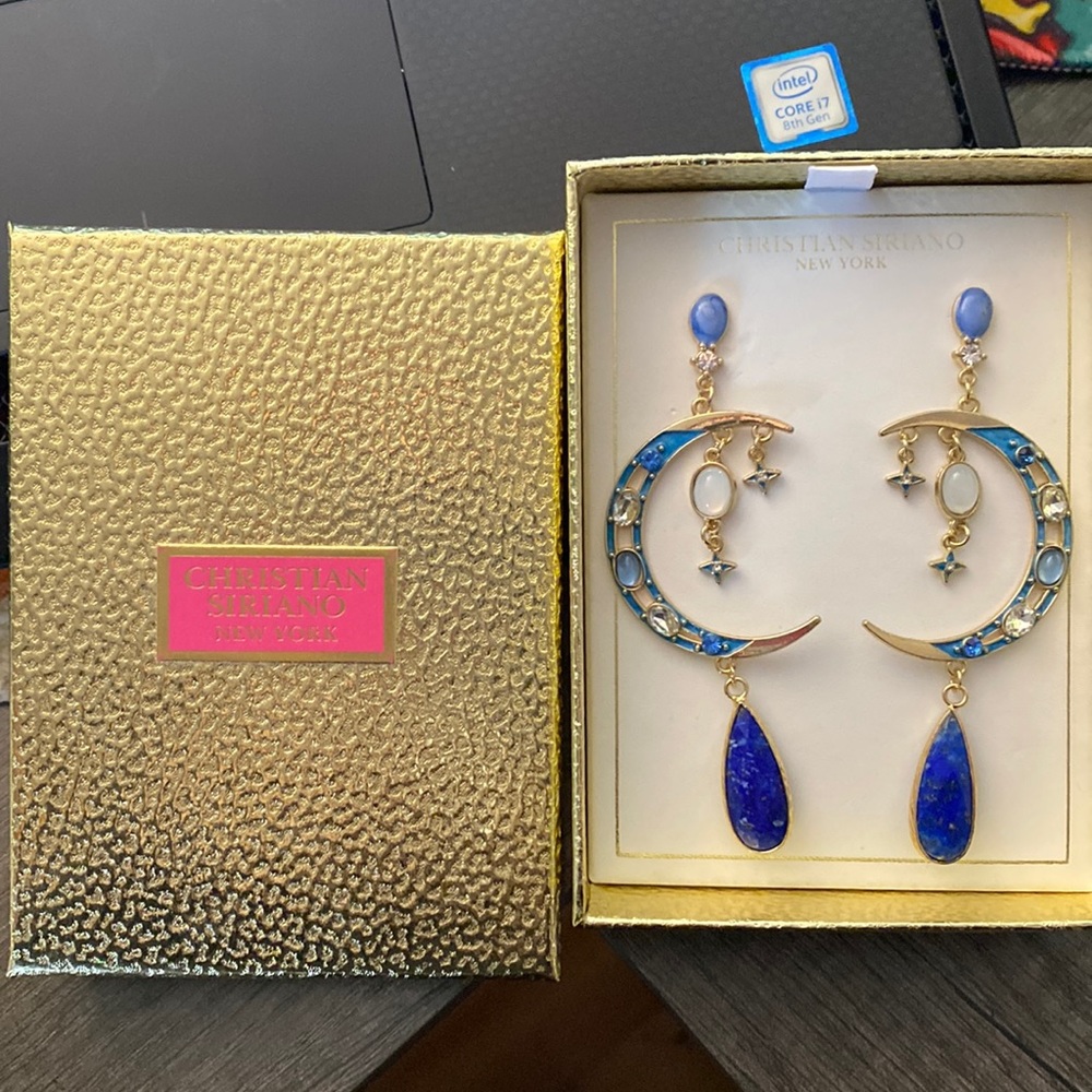 Christian Soriano (New York) Moon Dangle Earrings